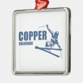 Copper Mountain Colorado Skier Ornament Aus Metall (Links)