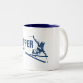 Copper Mountain Colorado Skier Zweifarbige Tasse (VorderseiteRechts)
