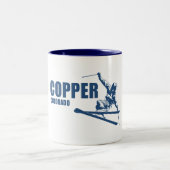 Copper Mountain Colorado Skier Zweifarbige Tasse (Mittel)