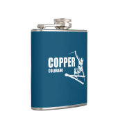 Copper Mountain Colorado Skifahrer Flachmann (Rechts)
