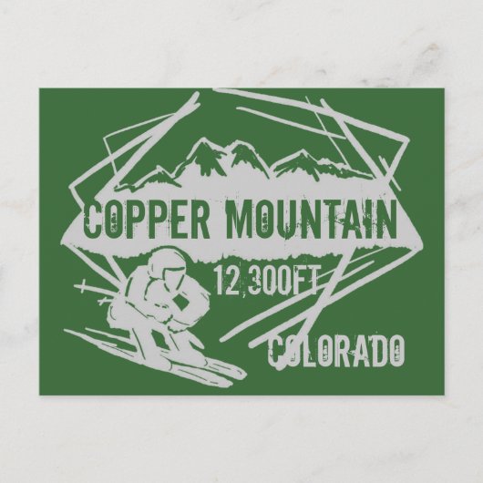 Copper Mountain Colorado Skipass Postkarte (Vorderseite)