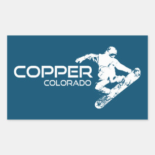 Copper Mountain Colorado Snowboarder Rechteckiger Aufkleber