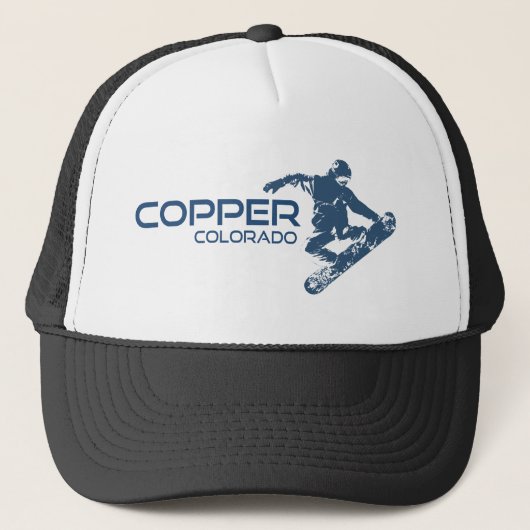 Copper Mountain Colorado Snowboarder Truckerkappe (Vorderseite)