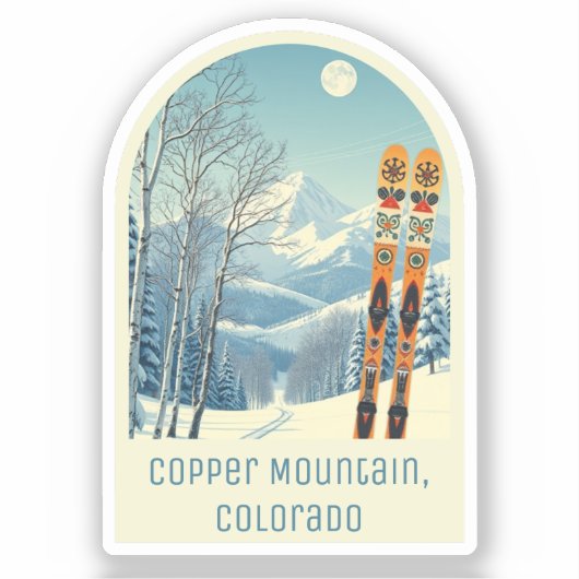 Copper Mountain Colorado Souvenir Skigebiet Aufkleber (Vorderseite)