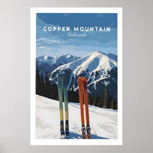 Copper Mountain Reiseplakat Colorado Mountain Poster