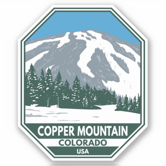 Copper Mountain Ski Area Colorado Aufkleber (Vorderseite)