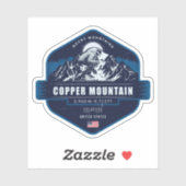Copper Mountain Ski Badge , Colorado Aufkleber (Blatt)