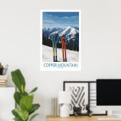 Copper Mountain Skigebiet Wandkunst Ski Druck 1 Poster (Heimbüro)