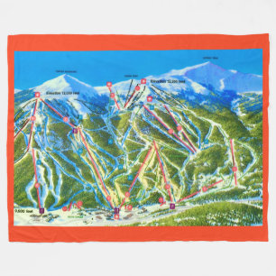 Copper Mtn Ski-Hänge Fleece-Decke Fleecedecke