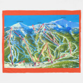 Copper Mtn Ski Slopes Fleece Blanket (Vorderseite (Horizontal))