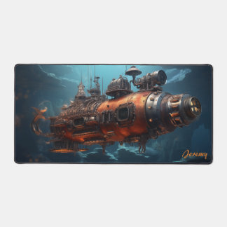 Copper Nautilus: Steampunk Submarine Schreibtischunterlage