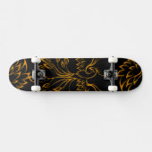 Copper Phoenix steigt auf Schwarz 2 Skateboard (Horizontal)