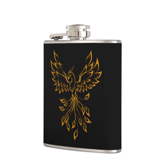 Copper Phoenix steigt auf schwarz Flachmann (Links)