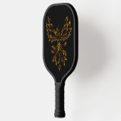 Copper Phoenix steigt auf schwarz Pickleball Schläger (Links)