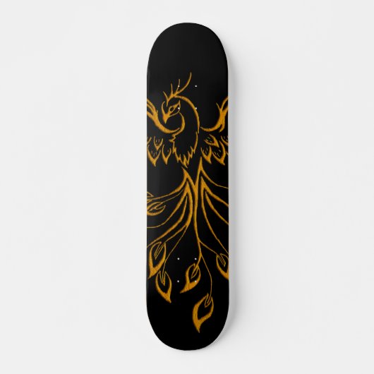 Copper Phoenix steigt auf schwarz Skateboard (Vorne)