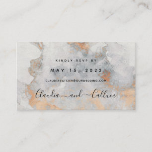 Copper Quarry Wedding Online RSVP Card Visitenkarte