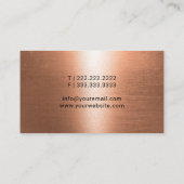 Copper Quill-Logo für Notare-Agent für mobile Gerä Visitenkarte (Rückseite)