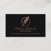 Copper Quill-Logo für Notare-Agent für mobile Gerä Visitenkarte (Vorderseite)