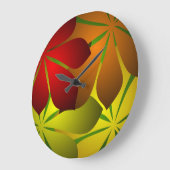 Copper Red Gold Leaf Wall Clock Große Wanduhr (Winkel)
