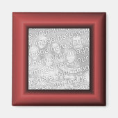 Copper Red Ombre Square Border Foto Magnet (Vorne)