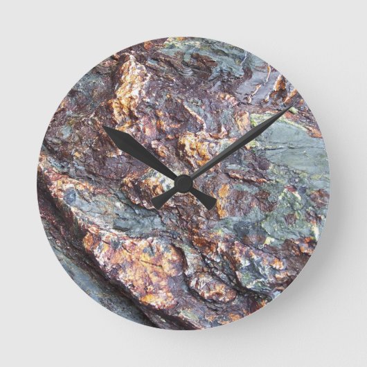 Copper Rocks Runde Wanduhr (Vorderseite)