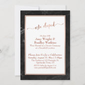 Copper Script Wir haben gepeitscht, Black Marble C Einladung (Vorderseite)