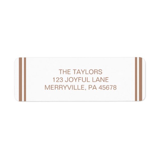 Copper Simple Modern Boho Holiday Return Address (Vorne)