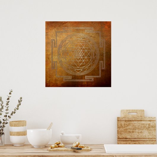 Copper Sri Yantra - Poster (Küche)