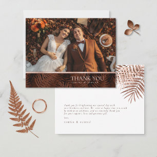 Copper Sunset Palms Hochzeit ID1323 Dankeskarte