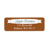 Copper & Teal Green Address Label with Banner (Vorne)