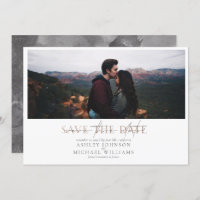 COPPER TYPOGRAPHY Foto Wedding Save the Date