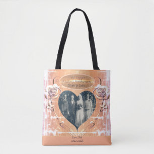 Copper Wedding Rose Foto Tasche