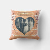 Copper Wedding Rose Foto Tasche Kissen (Rückseite)