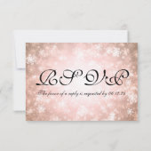 Copper Winter Wonderland Elegante Wedding UAWG RSVP Karte (Rückseite)