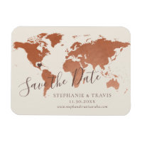 Copper World Map Hochzeit in Urlaubsort Save the D