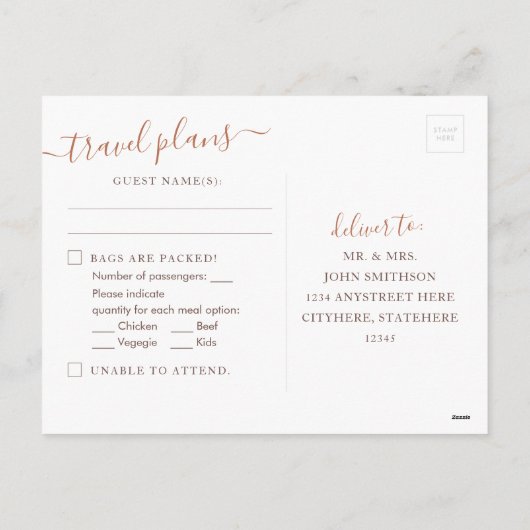 Copper World Map Reiseziel UAWG Postkarte (Rückseite)