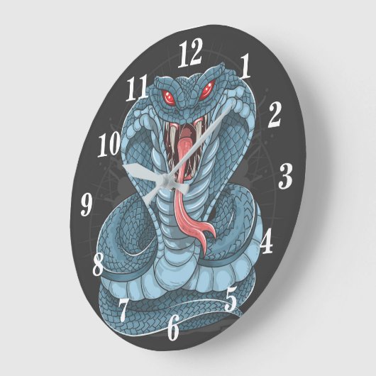 Copperhead King Cobra Große Wanduhr (Winkel)