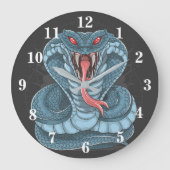 Copperhead King Cobra Große Wanduhr (Vorderseite)