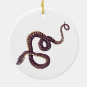 Copperhead Schlangen-beängstigende Reptil-Schlange Keramikornament (Hinten)
