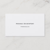 Copperplate Font Business Card Template Visitenkarte (Vorderseite)