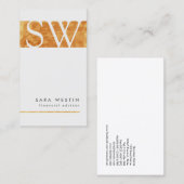 CopperTiles FinancialAdvisor Monogram BusinessCard Visitenkarte (Vorne/Hinten)