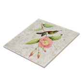 Coppery aufgeblähte Puffleg Kolibri-Keramik-Fliese Fliese (Seite)