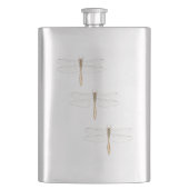 Coppery Emerald Dragonfly Hip Flask Flachmann (Vorderseite)