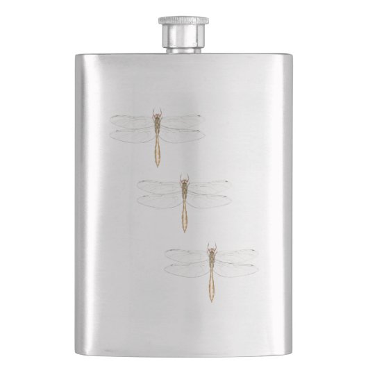 Coppery Emerald Dragonfly Hip Flask Flachmann (Vorderseite)