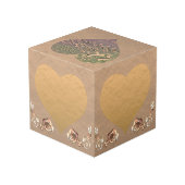 Coppery Plum Cube zum 22. Hochzeitstag Würfel (Rückseite Schrägansicht)