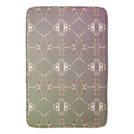 Coppery-Rose auf Pflaume Badematte (Vorderseite Vertikal)