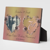 Coppery Rose Plaque zum 7. Hochzeitstag Fotoplatte (Seite)