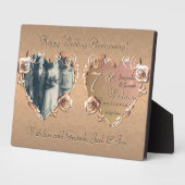 Coppery Rose Plaque zum 7. Hochzeitstag Fotoplatte (Seite)