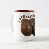 Coprolite Happens Dinosaur Zweifarbige Tasse (Vorderseite Links)