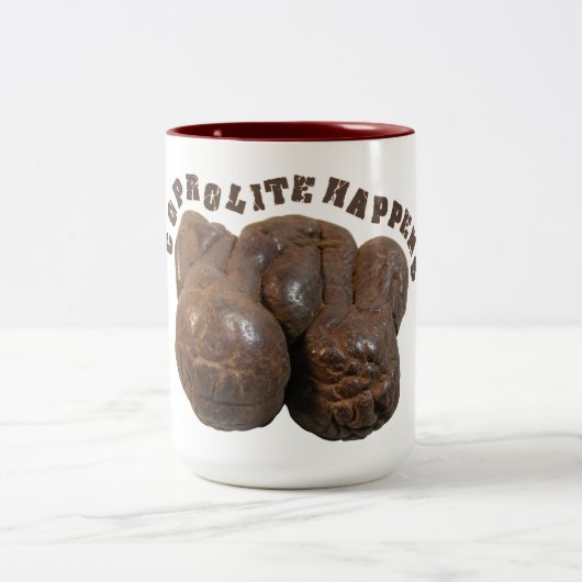 Coprolite Happens Dinosaur Zweifarbige Tasse (Mittel)